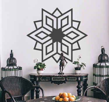 Kaleidoscope Monochrome Wall Sticker - TenStickers