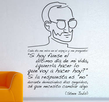 Vinilo decorativo cita Steve Jobs - TenVinilo