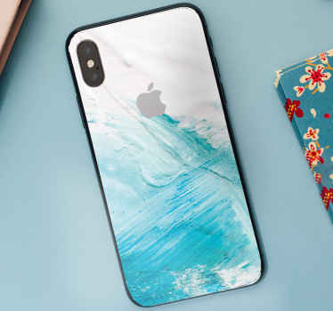 Aqua Wave Blend iPhone sticker - TenStickers