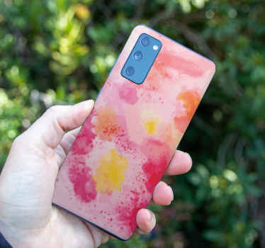 vinilo samsung con pinceladas acrílicas coloridas - TenVinilo
