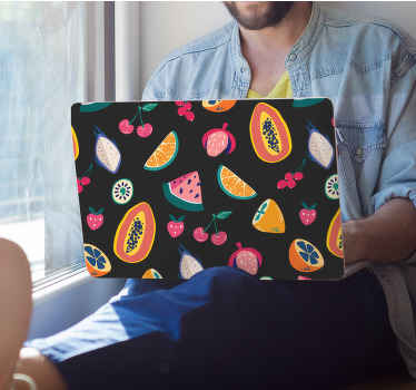 Vibrant Fruit Motifs laptop skin - TenStickers