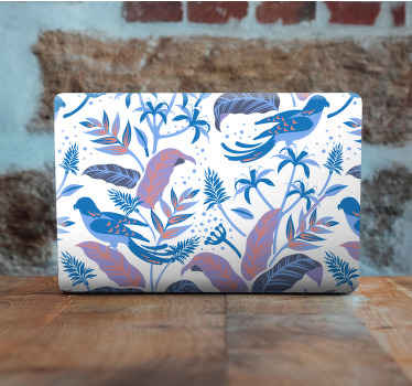 Tropical Bird Illustration laptop skin - TenStickers