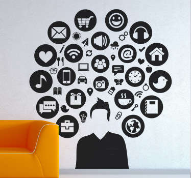 Vinilo decorativo hombre media - TenVinilo