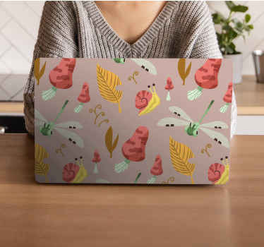 Podzimní vzory fauny a flóry pro notebooky - TenStickers