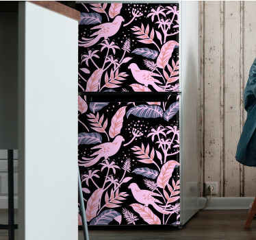 Sticker frigo concept d'oiseau tropical - TenStickers