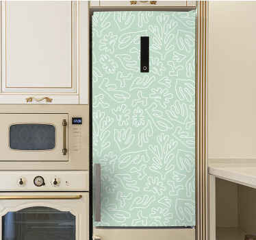 Green seaweed fridge decal - TenStickers