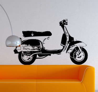 Vespa Profile Wall Sticker - TenStickers