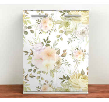 Adesivo mobile motivo floreale senza soluzione di continuità - TenStickers