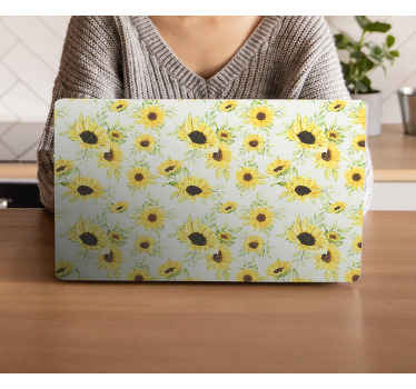 Sunflower pattern laptop skin - TenStickers