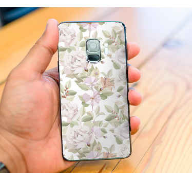 Elegant blommigt sömlöst mönster samsung klistermärke - Tenstickers