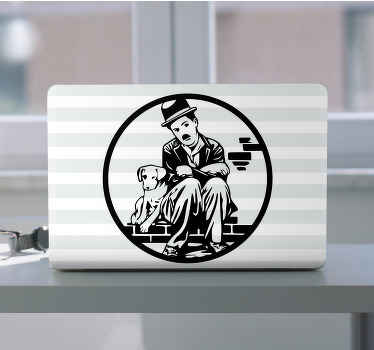 Charlie chapline pes život skiny notebooku - TenStickers
