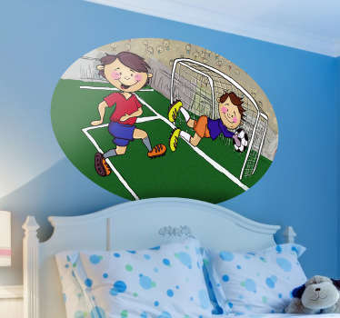 Scoring Goal Kids Decal - TenStickers