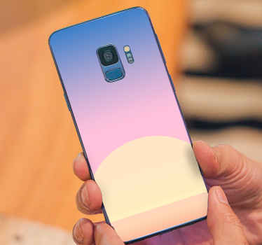 Retro gradient sunset Samsung stickers - TenStickers