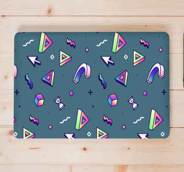 Vibrant Geometric Motifs laptop skin - TenStickers