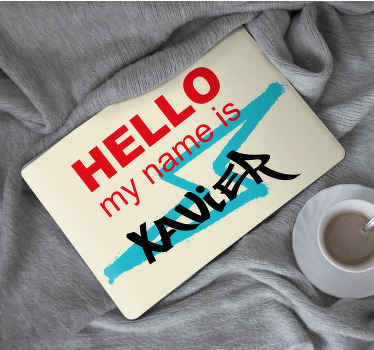 Hello Name Customization laptop skin - TenStickers