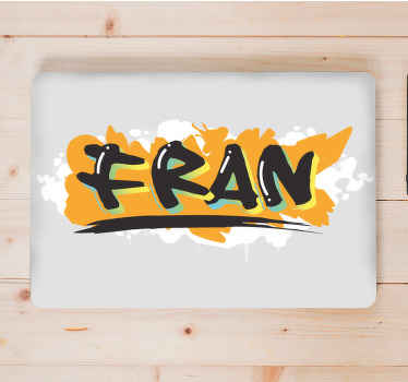 Edgy graffiti  with name laptop skin - TenStickers
