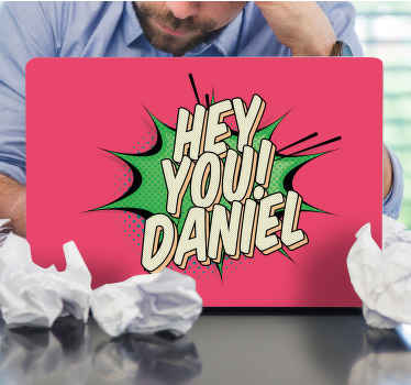 Hey you cool graffiti poster laptop skins - TenStickers