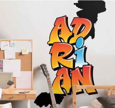 Your name's graffiti letter personalized decal - TenStickers