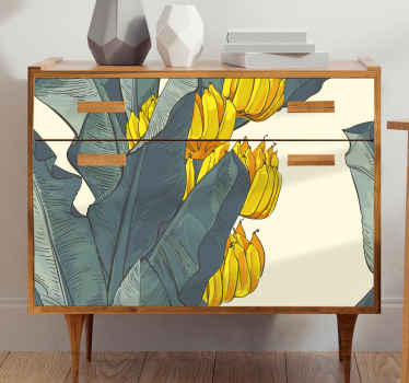 Banana tree artistic pattern furniture sticker - TenStickers