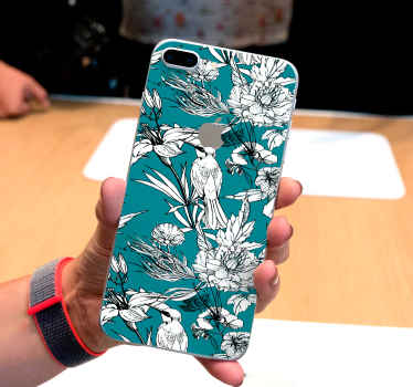 Sticker iphone sticker élégant oiseaux sauvages blancs - TenStickers