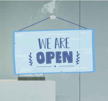 Welcome open sign shop window sticker - TenStickers