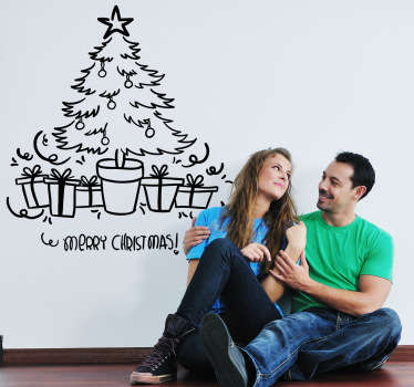 Christmas Tree Decorative Sticker - TenStickers