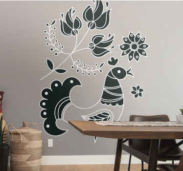 Sticker Mural Modèle de coqs folkloriques polonais - TenStickers