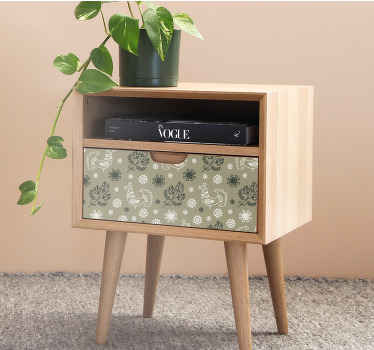 Naklejka na meble Wzór polskich kogutów ludowych - TenStickers