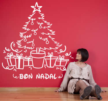 Vinilo decoración árbol nadal - TenVinilo