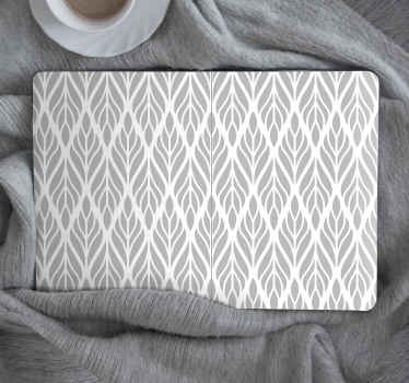 Etnické květinové šedé vzory kůže pro notebooky - TenStickers