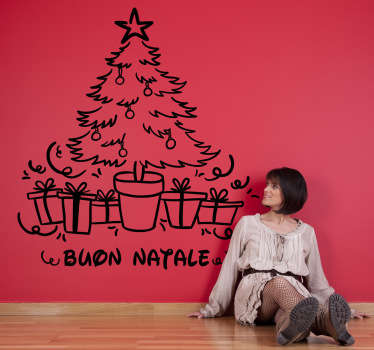 Adesivo decorativo albero di Natale - TenStickers