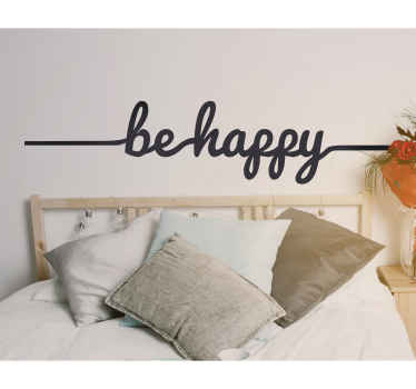 Vinilo decorativo dormitorio línea be happy - TenVinilo