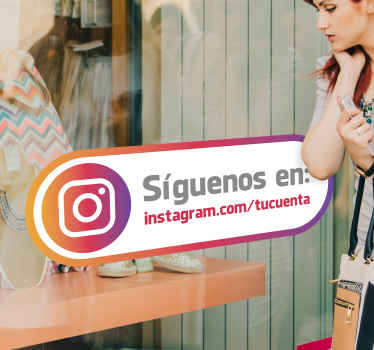 Vinilo escaparate tienda instagram - TenVinilo