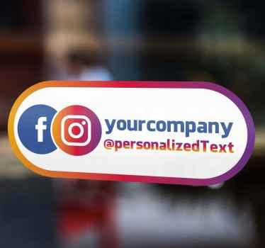 Facebook Instagram Shop Window Sticker - TenStickers