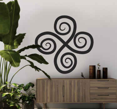 Curved Cross Wall Sticker - TenStickers