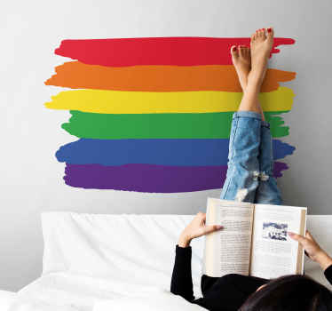 Watercolor pride day flag icon sticker - TenStickers