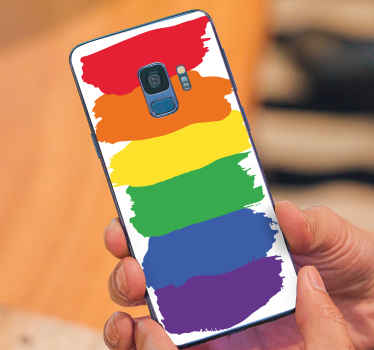 Watercolor pride day flag Samsung sticker - TenStickers