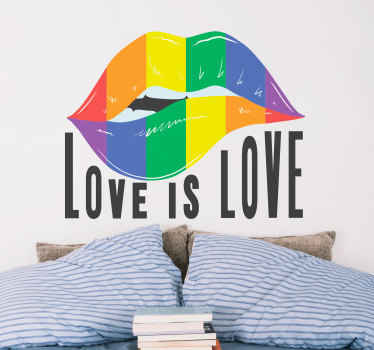 Vinilo pared Concepto de labios del día del orgullo - TenVinilo