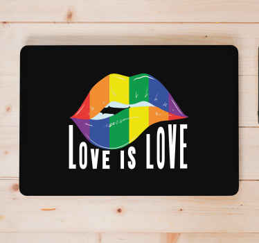 Rainbow Lip Symbol laptop skin - TenStickers