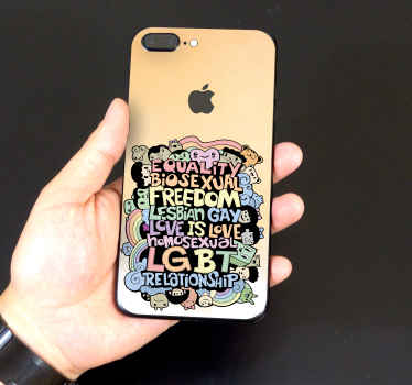 Ruční kreslení jmen lgbt obtisk pro iphone - TenStickers