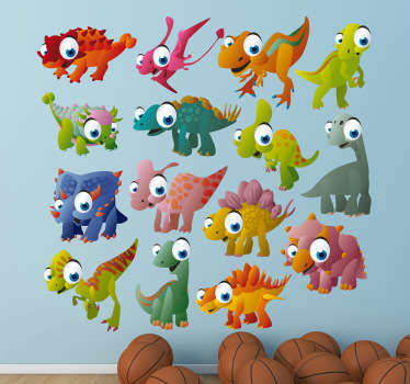 Adesivi Per Bambini Paper Projects – Piccoli Dinosauri, Glitterati, Riutilizzabili, Per Decorare E Giocare (19,5x9,5 Cm)