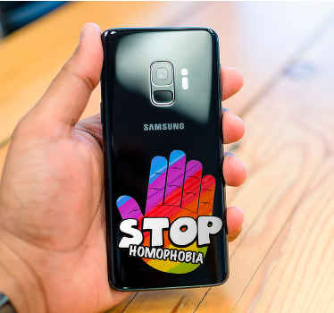 Naklejka na telefon Samsung stop homofobii - TenStickers