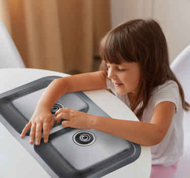 Grey Sink Surface Sticker - TenStickers