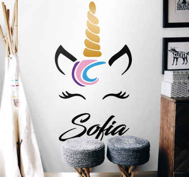 Sticker Licorne personnalisée - TenStickers