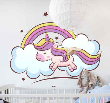 Sticker Conte Licorne de couleur de l'espace - TenStickers