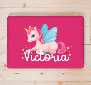 Legrační růžové šťastné jednorožce kůže - TenStickers