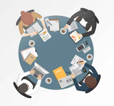 Naljepnica zida za okrugli stol - TenStickers