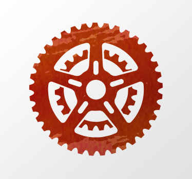Watercolor wheel cycling decal - TenStickers