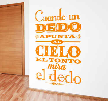 Vinilo decorativo el tonto mira - TenVinilo