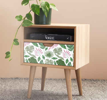 Vinilo para mueble Plantas de jardín minimalista tropical - TenVinilo